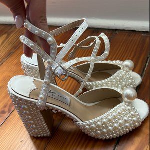 Pearl High Heel Wedding Shoes